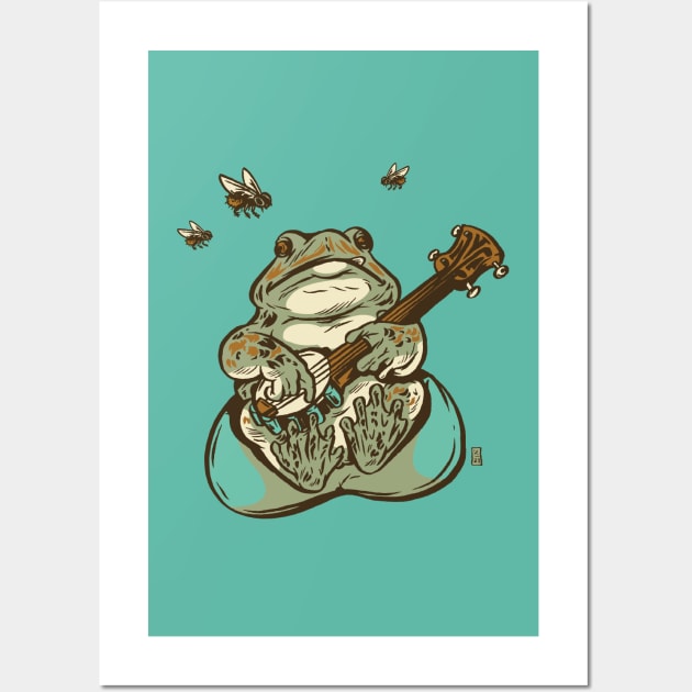 Banjo Frog Wall Art by Thomcat23